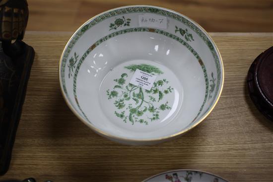 A Chinese famille rose plate and a Limoges bowl each 10in.